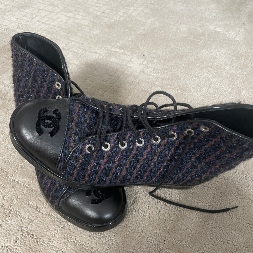 Chanel Twill Sneakers